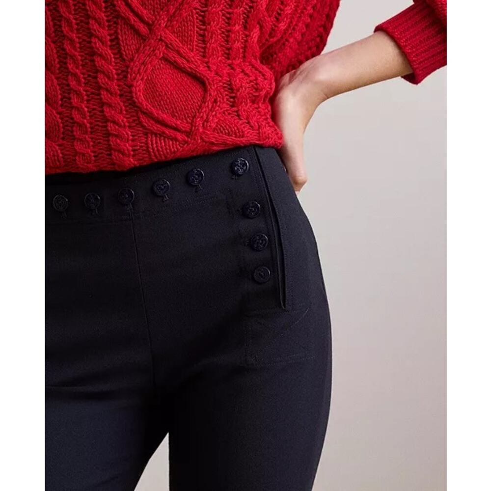 LAUREN RALPH LAUREN Women's Double Faced Crepe Sailor Pants SZ 6 - Picture 3 of 10